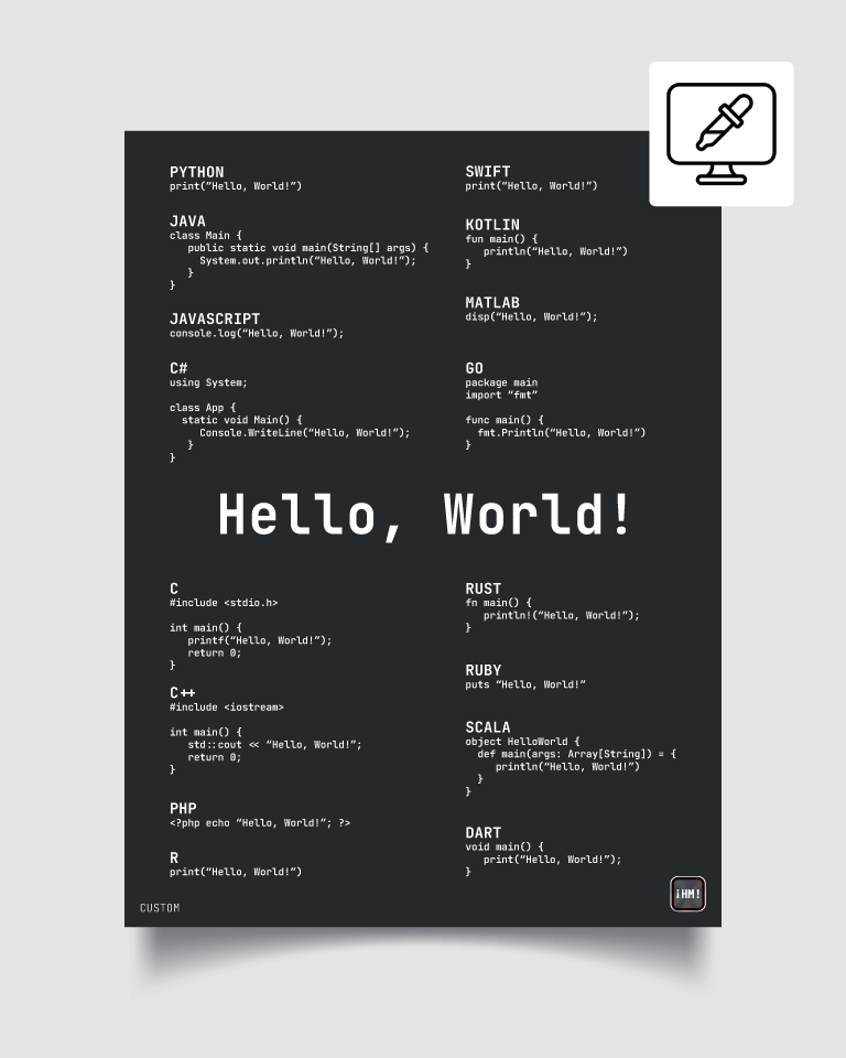 cuadro hello world - custom theme