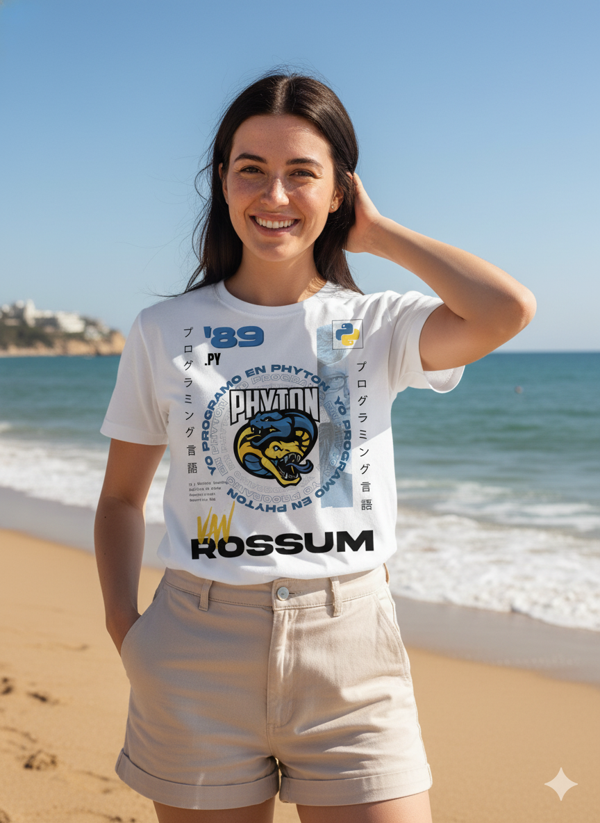 remera phyton - mascot logo