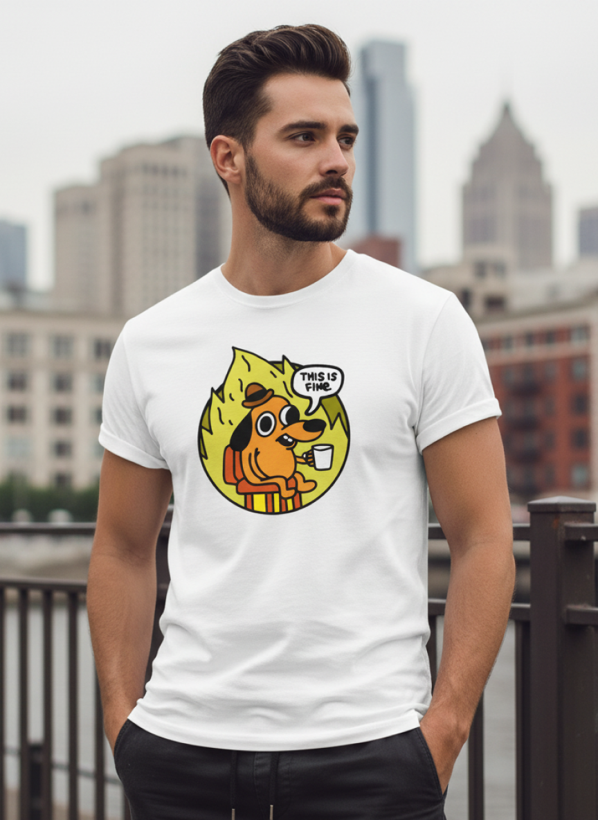 remera dog this is fine