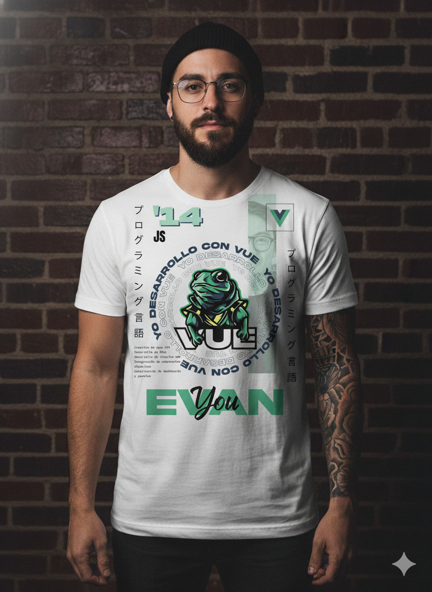 remera vue - mascot logo